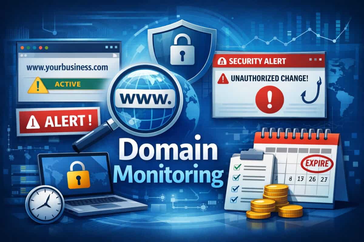 Domain registration monitoring and alerts
